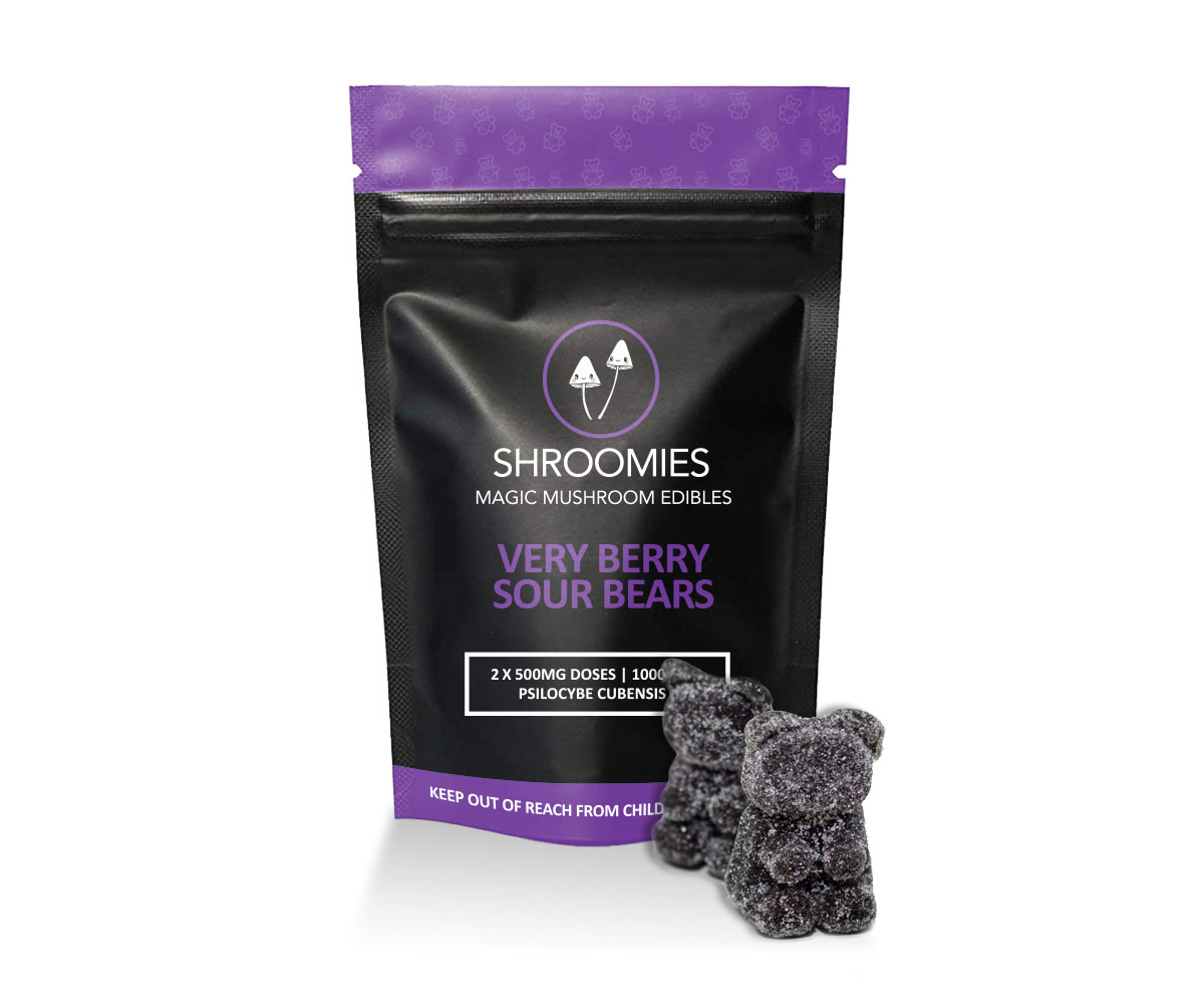 Shroomies Gummies - Very Berry Sour Bears (1000mg)