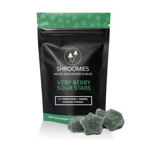 Shroomies Gummies - Very Berry Sour Stars (3000mg)