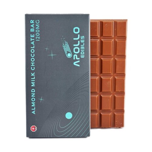 Apollo 1200mg THC Bar - Almond Milk Chocolate is a premium cannabis-infused edible designed for both flavor and potency. Crafted with smooth almond milk chocolate, it offers a creamy, slightly nutty taste that melts easily on the palate, making it a satisfying treat for chocolate lovers.