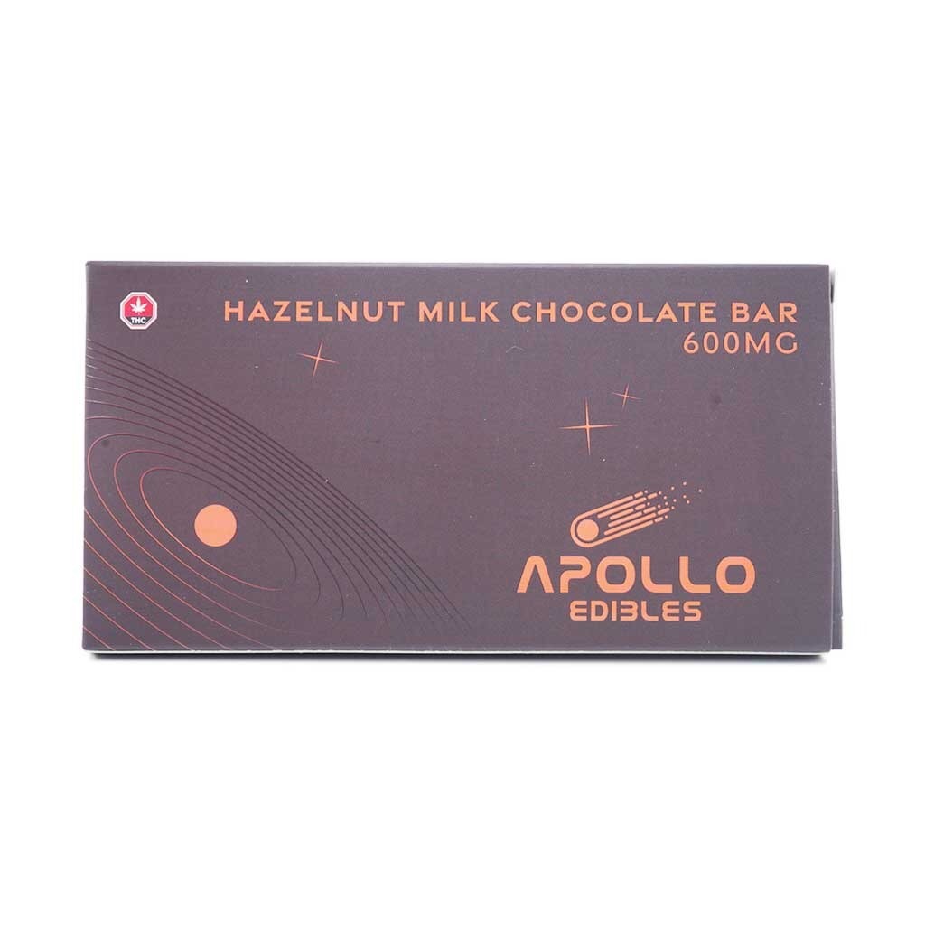 Apollo 600mg THC Bar - Hazelnut Milk Chocolate - Image 2