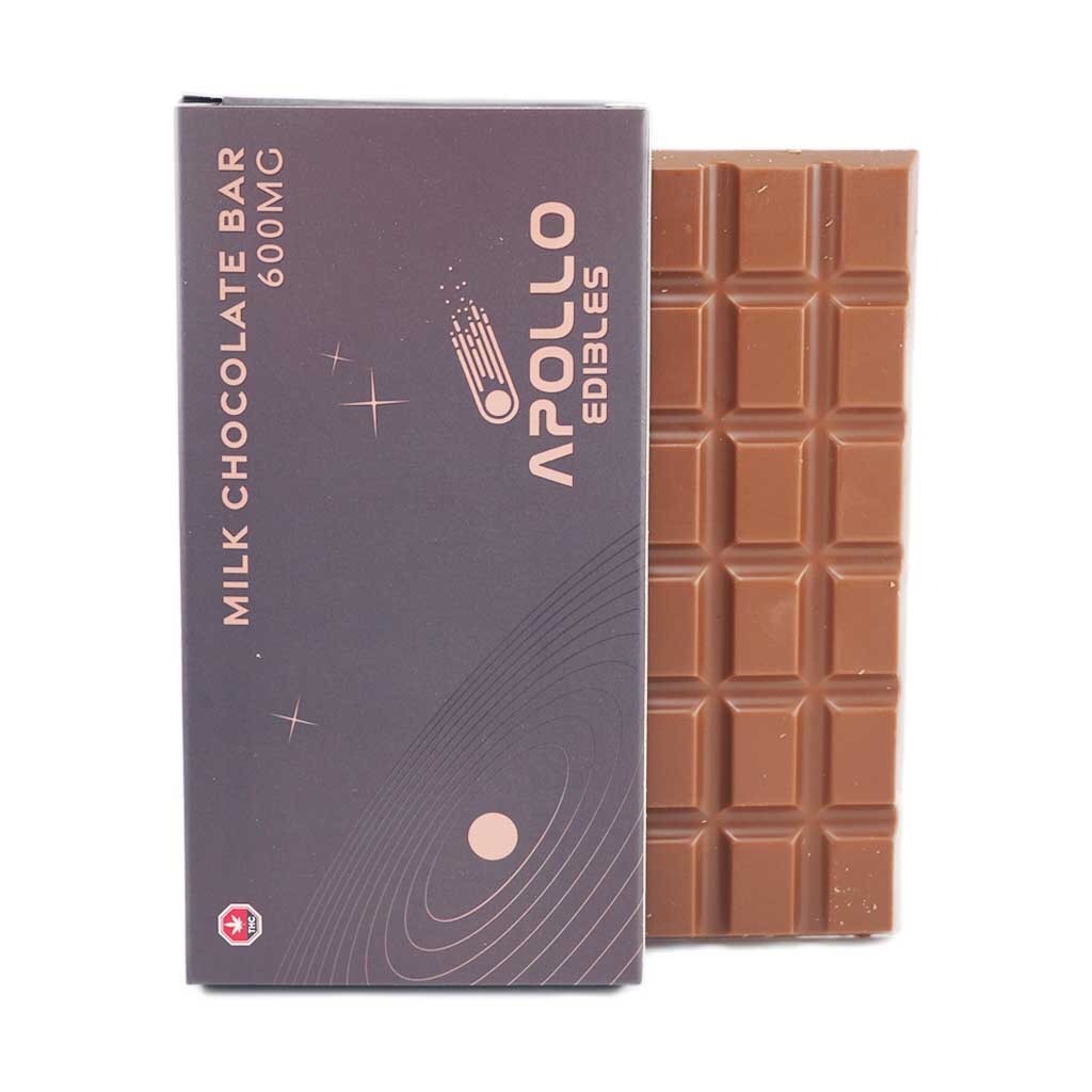 The Apollo 600mg THC Bar – Milk Chocolate is a classic cannabis-infused edible that delivers a smooth, creamy chocolate experience paired with high potency. Made with rich milk chocolate, this bar offers a sweet, velvety flavor profile that’s both comforting and easy to enjoy, making it a popular choice among chocolate lovers.