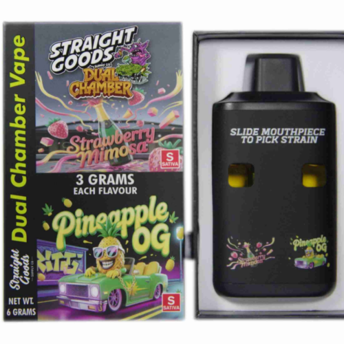 Straight Goods 6g Dual Chamber Vape - Strawberry Mimosa + Pineapple OG