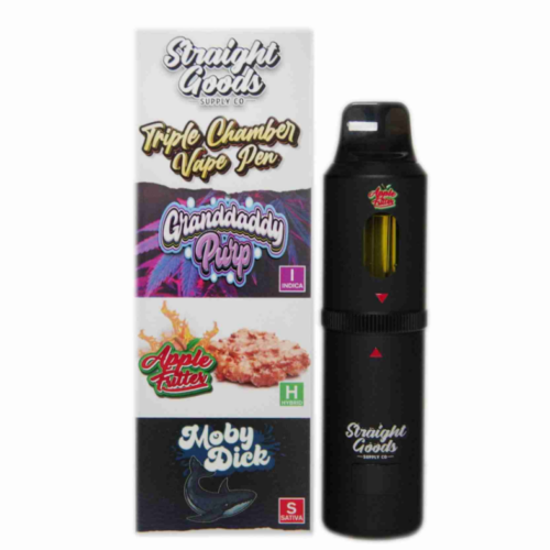 Straight Goods 9g Triple Chamber Vape - GDP + Apple Fritter + Moby Dick